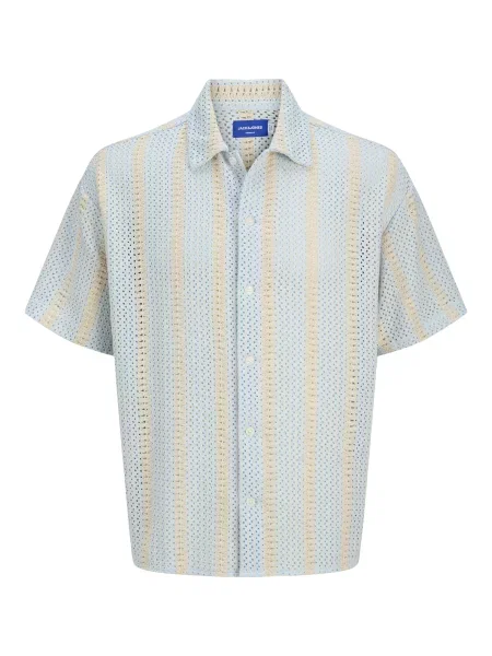 JACK & JONES Košile JORBellagio / světlemodrá béžová