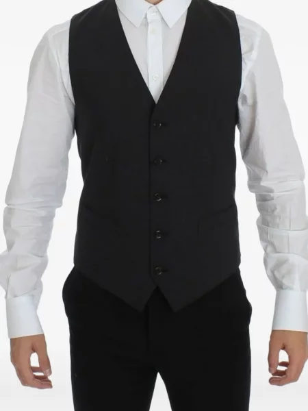 Vestă Dolce & Gabbana cu decolteu în V negru