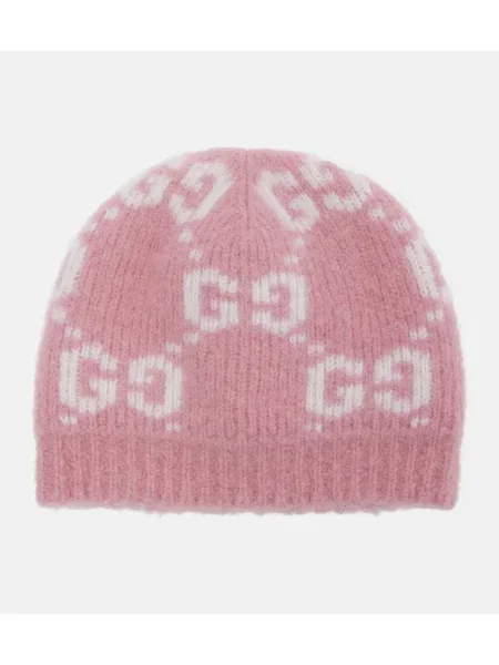 Căciulă Gucci din lână alpaca roz