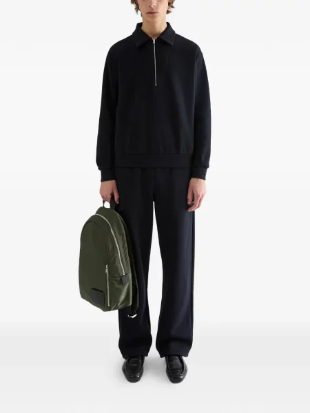 Siuvinėtos džersio bėgimas kelnės Jil Sander mėlyna
