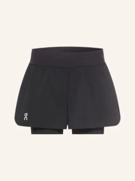 On Szorty Tenisowe 2 W 1 Court schwarz czarne