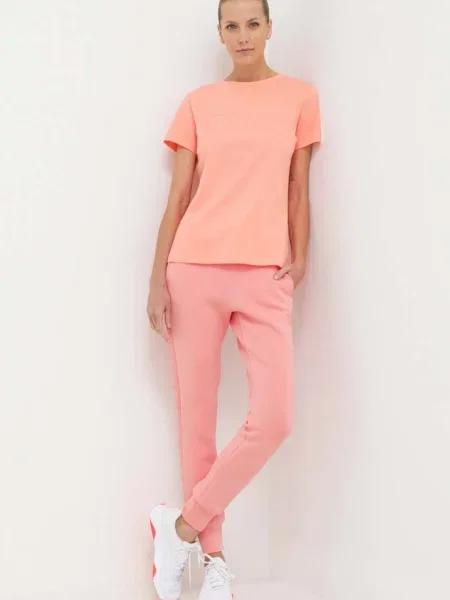 Спортивные штаны Guess с принтом розовые