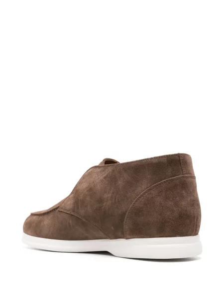 Pantofi loafer Doucal's din piele de căprioară maro