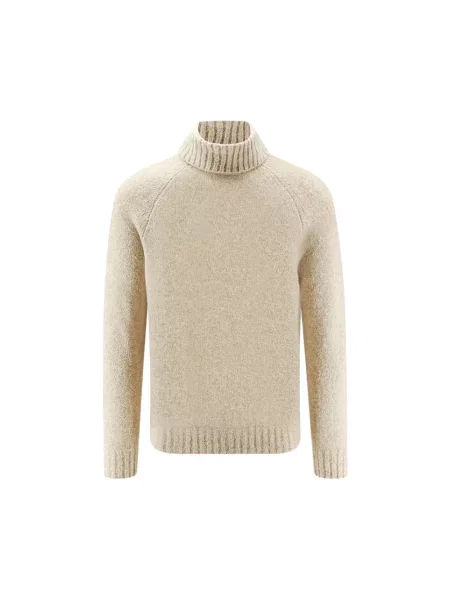 Sweter z golfem Brunello Cucinelli beżowy