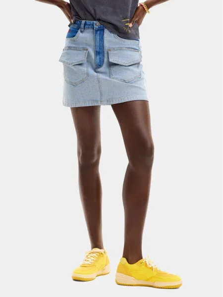 Desigual Fustă de blugi Rimini albastru