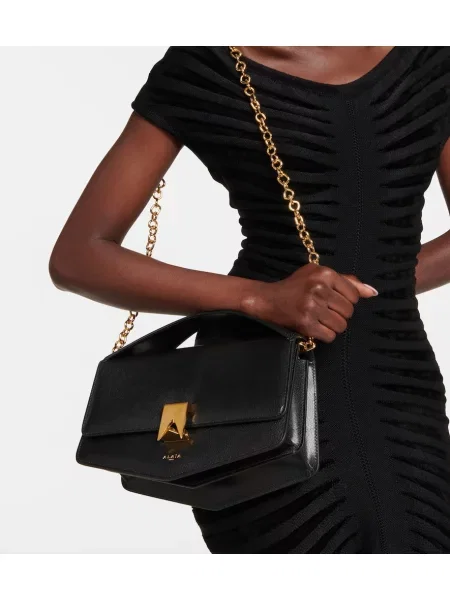 Geanta de piele Alaïa din piele negru