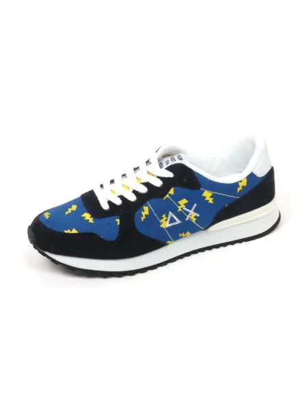 Sneakersy Sun68 skórzane niebieskie