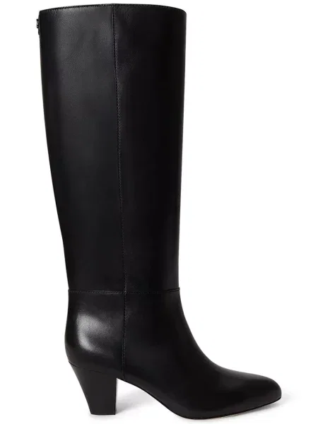 Lauren Ralph Lauren cizme pentru femei din piele Emrsyn Tl Hl negru