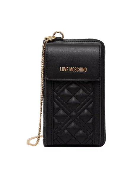 Love Moschino portfel z imitacji skóry czarny