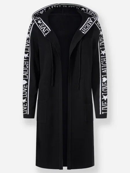 Heine Geacă tricotată negru alb