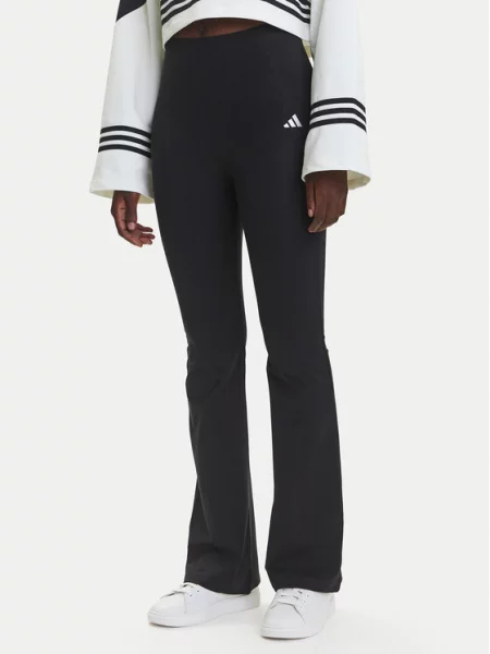 Legíny adidas Essentials Small Logo Flared Leggings Black/ White S bílé