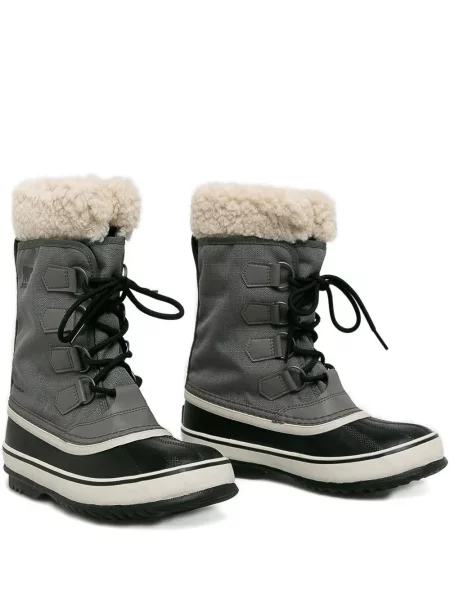 Šněrovací krajkové kotníkové boty Sorel šedé