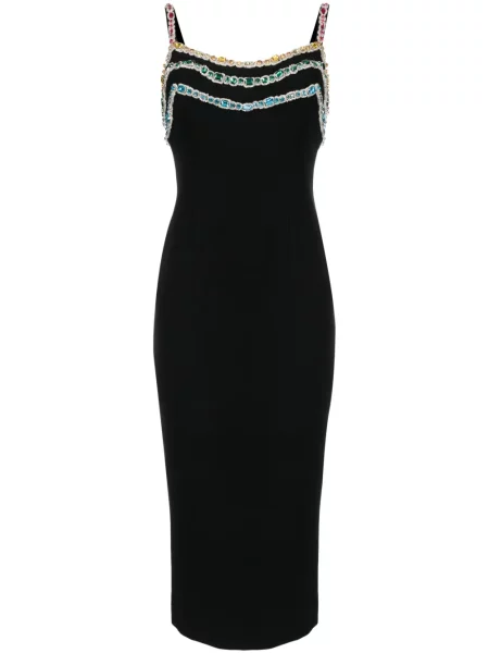 Rochie midi Zuhair Murad de cristal până la genunchi de costum negru