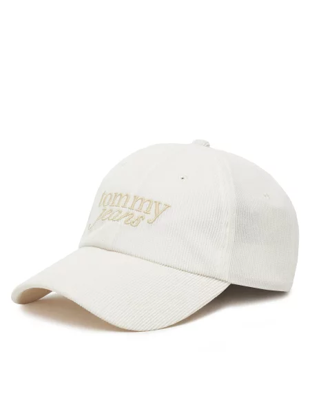 Tommy Jeans Καπέλο Jockey Script Κρεμ