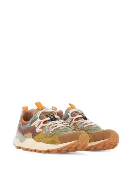 Sneakerși Flower Mountain cu model floral maro