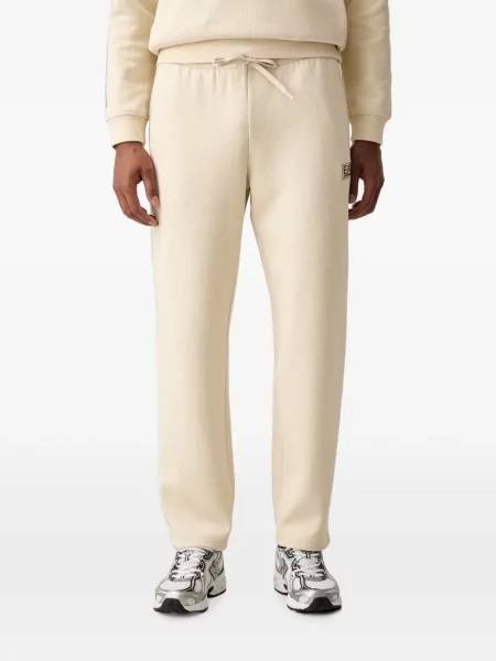Pantaloni Ea7 Emporio Armani alergare cu autograf cu cordon