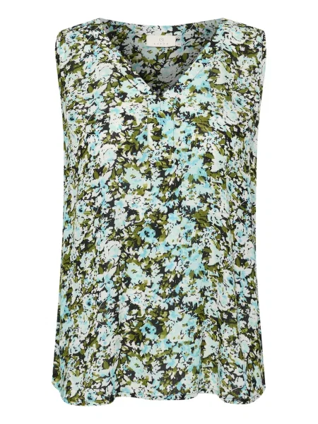 Kaffe Bluză amber albastru deschis / kaki negru