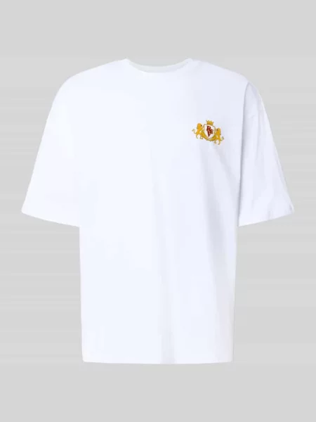 T-shirt z naszywką z logo Review biała