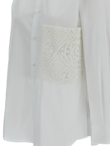 Cămașă Comme Des Garçons din dantelă alb