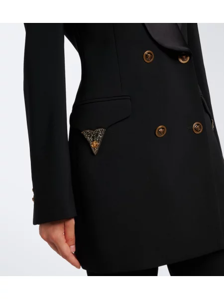 Geacă Versace de lână negru
