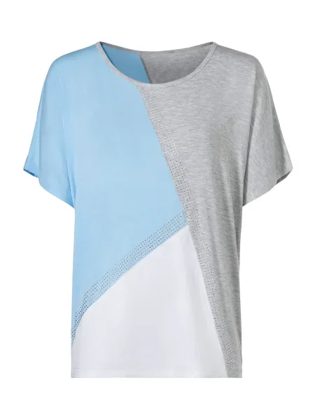 Heine Tricou albastru deschis / gri amestecat alb