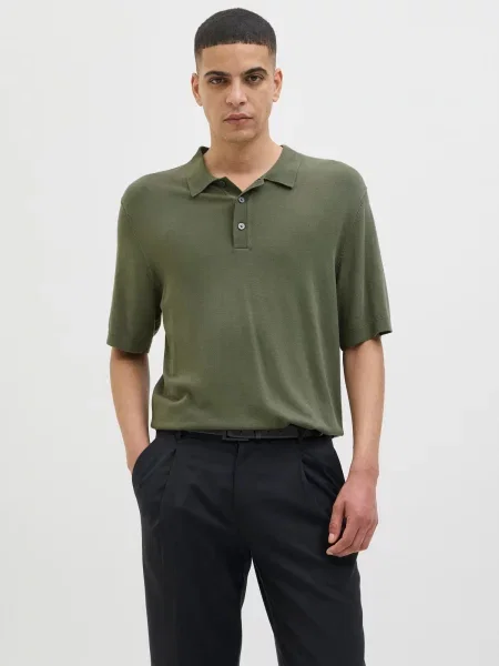 JACK & JONES Tričko olivová