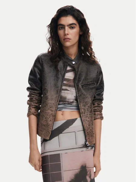 Desigual Geacă de piele maro