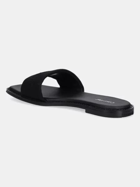 Calvin Klein papucs FLAT SLIDE HE női fekete