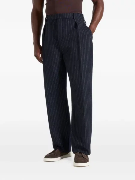 Pantaloni Manière De Voir de lână albastru