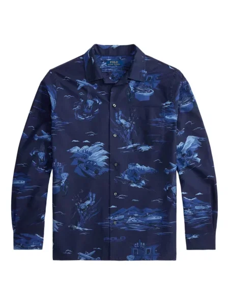 Polotričko Polo Ralph Lauren s potiskem bílé