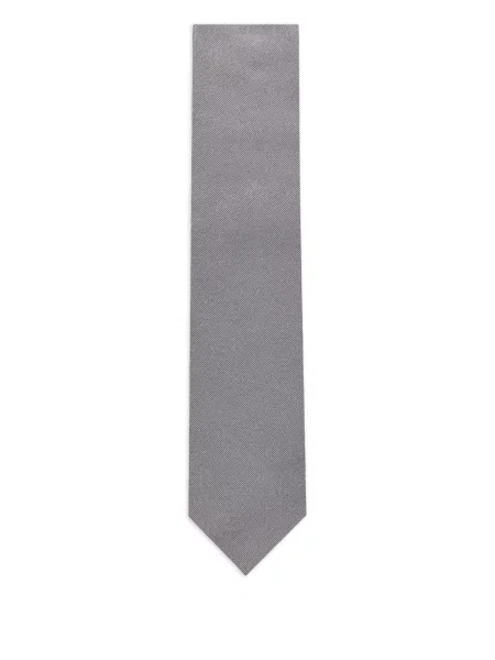 Hedvábná kravata Corneliani šedá