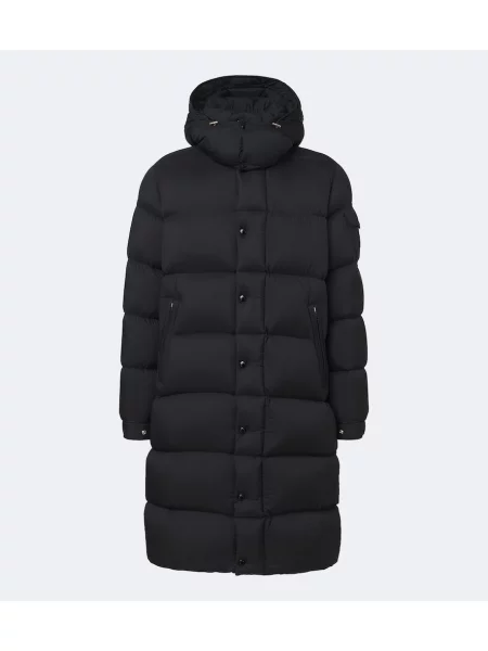 Palton Moncler cu glugă negru
