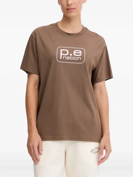 Tricou P.e Nation cu imagine maro