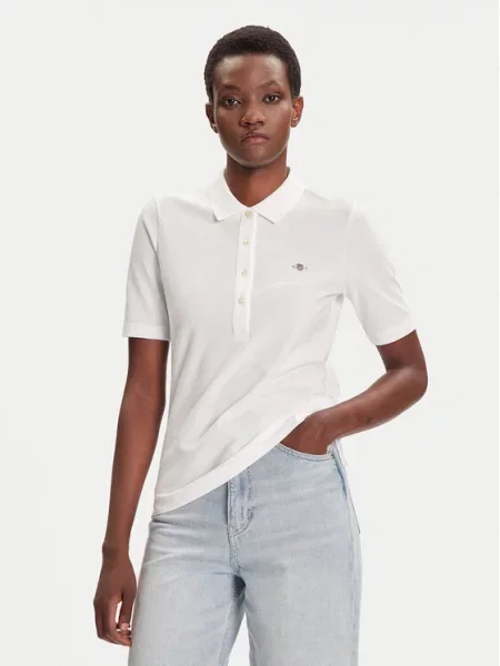 Gant Polo majica Shield Écru