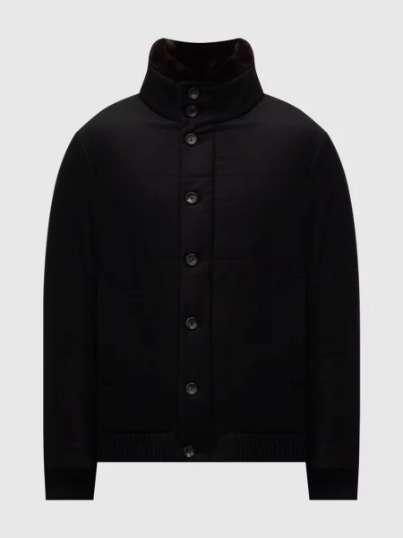 Куртка з вовни і кашеміру з хутром норки Cashmere&whiskey чорна