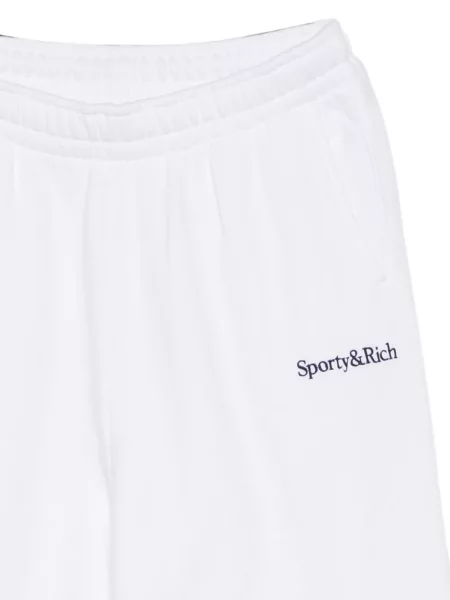 Futó nadrág Sporty & Rich autogrammal fehér