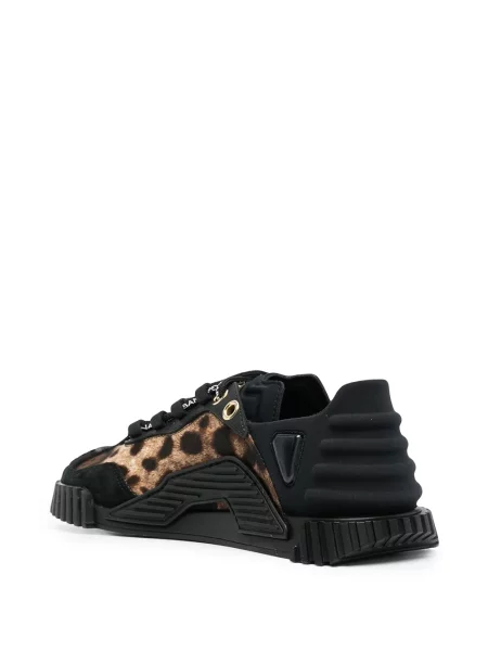 Sneakersy Dolce And Gabbana w panterkę brązowe