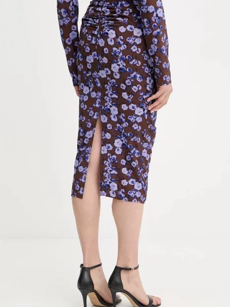 Patrizia Pepe spódnica midi ołówkowa brązowy