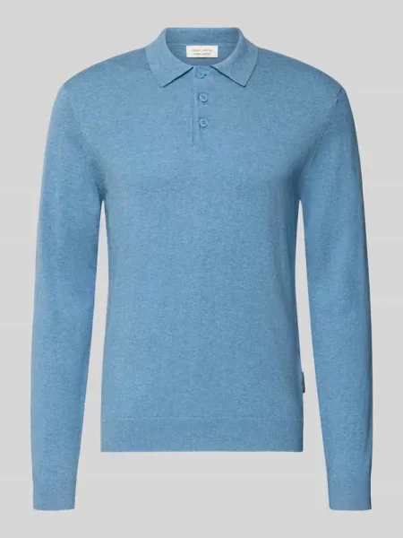 Sweter z dzianiny o kroju regular fit z mieszanki bawełny z dodatkiem kaszmiru Casual Friday błękitny