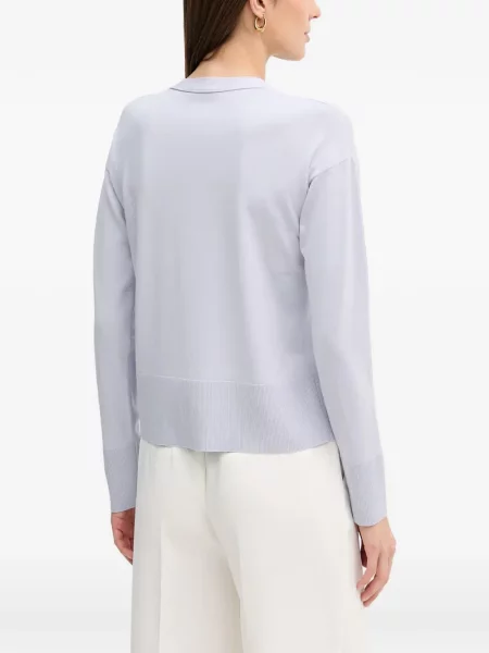Cardigan Sisley cu decolteu în V albastru