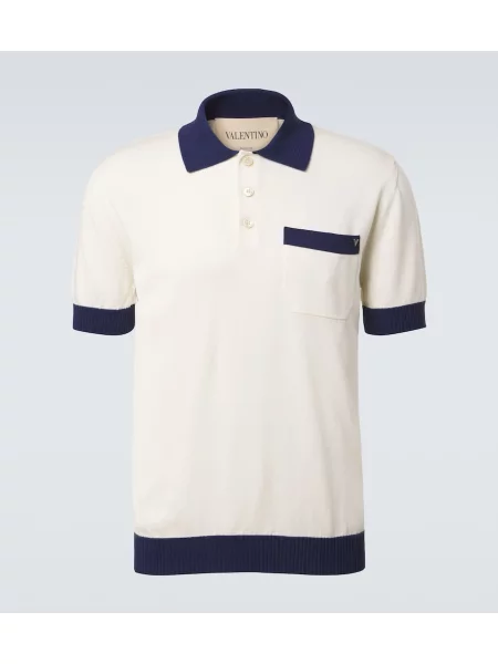Tricou polo Valentino alb