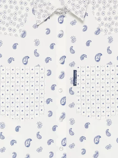 Cămașă Maison Labiche cu imagine cu model paisley alb