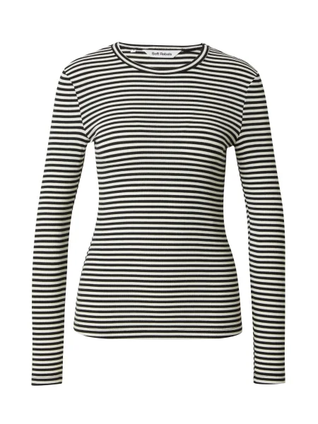 Soft Rebels Tricou Fenja negru alb