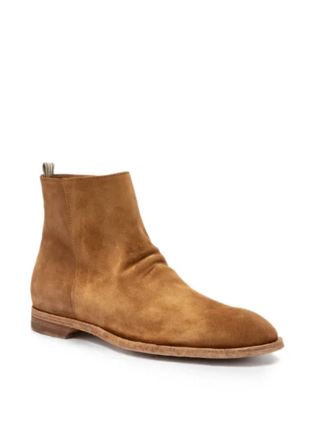 Botine Officine Creative din piele de căprioară maro