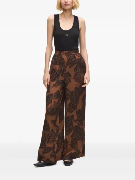 Pantaloni Karl Lagerfeld cu imagine maro