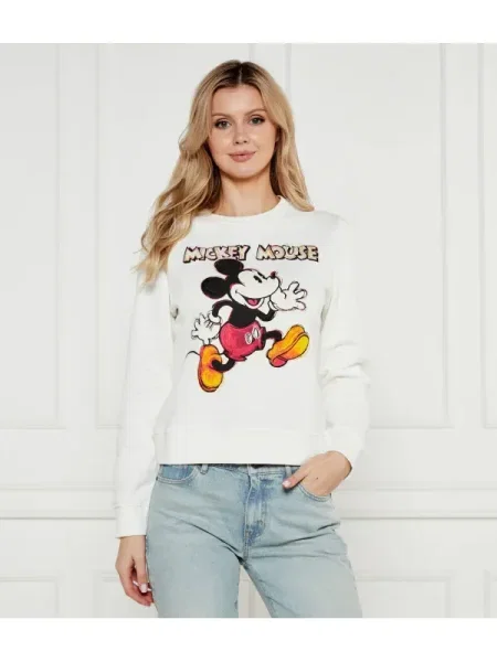 Desigual Bluză Avery Mickey Écru alb