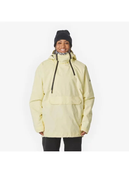 Kurtka narciarska i snowboardowa Quechua Anorak oversize żółta
