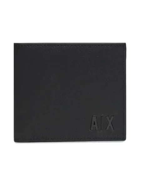 Portfel Armani Exchange z logo czarny