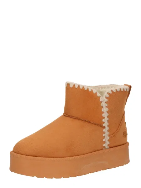 Dockers by Gerli Ležerne čizme karamela / vuneno bijela