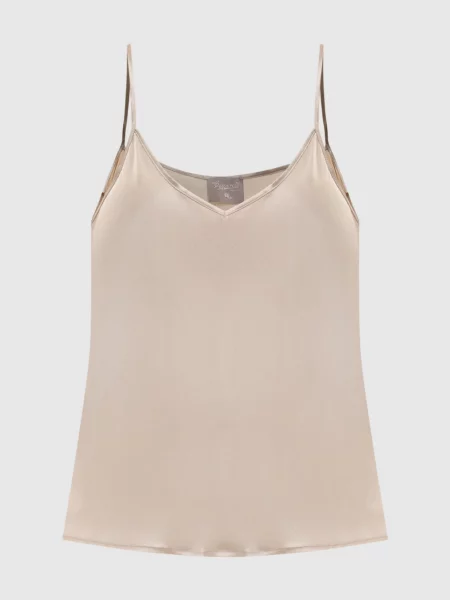 Майка із шовку Marco Pescarolo бежева